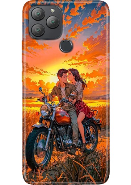 General Mobile Gm 22 Plus Kılıf Desenli Baskılı Tpu Rubber Kapak Sevgilim ve Ben