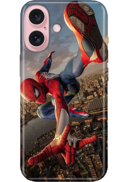 iPhone 16 Kılıf Desenli Baskılı Tpu Rubber Kapak Spiderrr