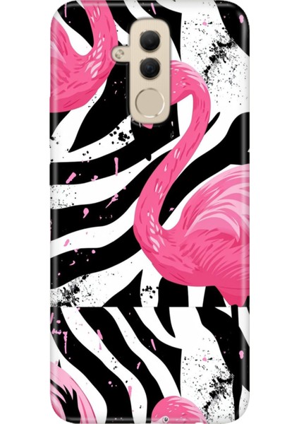 Huawei Mate 20 Lite Kılıf Desenli Baskılı Tpu Rubber Kapak X-Flamingos
