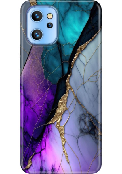 Reeder S19 Max Pro Kılıf Desenli Baskılı Tpu Rubber Kapak Altın Tozu