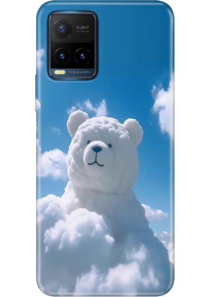 Vivo Y21S Kılıf Desenli Baskılı Tpu Rubber Kapak Teddy Cloud