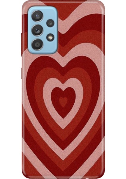 Samsung Galaxy A72 Kılıf Desenli Baskılı Tpu Rubber Kapak Mat Kalp
