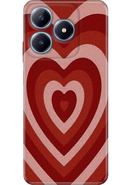 Realme C63 Kılıf Desenli Baskılı Tpu Rubber Kapak Mat Kalp