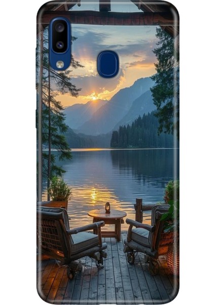 Samsung Galaxy A20 A30 Kılıf Desenli Baskılı Tpu Rubber Kapak Tamamen Huzur