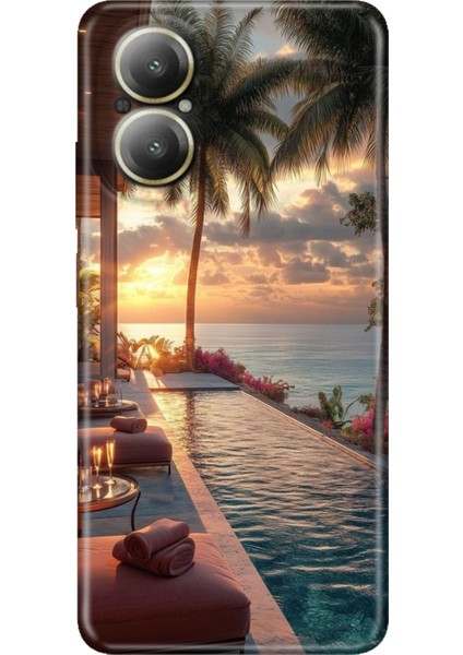 Realme 12 Lite Kılıf Desenli Baskılı Tpu Rubber Kapak Zengin Tatili