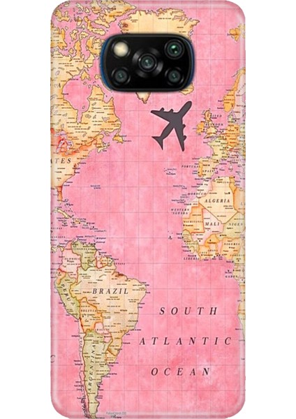 Xiaomi Poco X3 Nfc - Pro Kılıf Desenli Baskılı Tpu Rubber Kapak Map