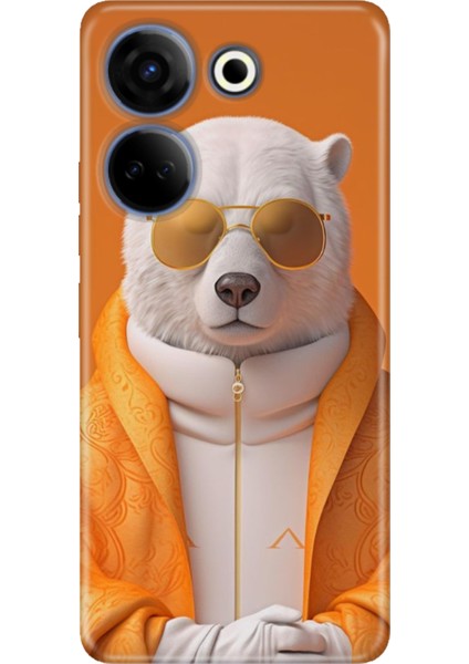 Tecno Camon 20 Pro 4g Kılıf Desenli Baskılı Tpu Rubber Kapak Stil Bear
