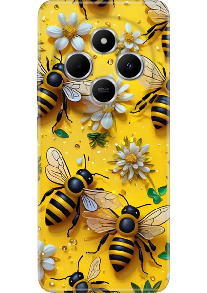Xiaomi Redmi 14C Kılıf Desenli Baskılı Tpu Rubber Kapak Arıların Dansı
