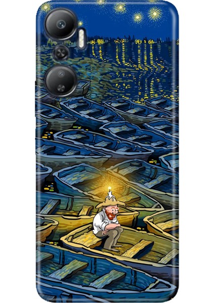 Infinix Hot 20 Kılıf Desenli Baskılı Tpu Rubber Kapak Artgogh