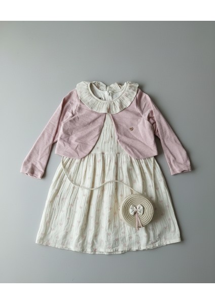 Kız Çocuk Çantalı Bolerolu Elbise fiyatları