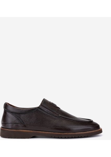 Erkek Hakiki Deri Kahverengi Loafer Ayakkabı 374 1401 Erk Ayk SK25-26 Kahve Fltr