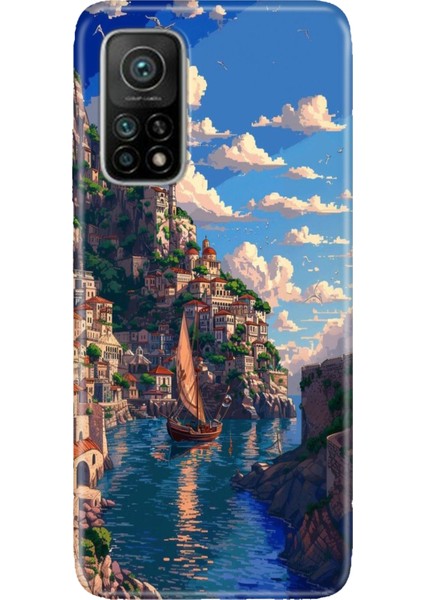 Xiaomi Mi 10T Pro Kılıf Desenli Baskılı Tpu Rubber Kapak Amalfi