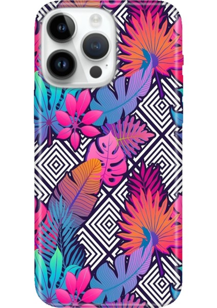 iPhone 16 Pro Max Kılıf Desenli Baskılı Tpu Rubber Kapak Botanik