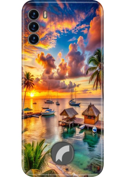 Reeder S19 Max Pro S Kılıf Desenli Baskılı Tpu Rubber Kapak Beach Summer