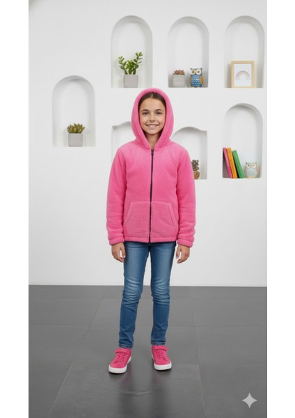 Çocuk Peluş Kapüşonlu Ceket modelleri