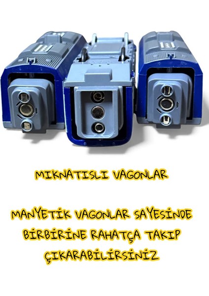 Uzaktan Kumandalı Müzikli LED Işıklı Manyetik Mıknatıslı Birleşim Yerleri 30 Parça 176 cm Tren Seti modelleri