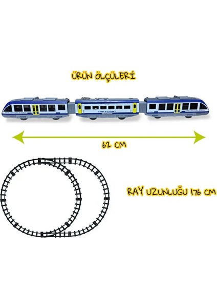 Uzaktan Kumandalı Müzikli LED Işıklı Manyetik Mıknatıslı Birleşim Yerleri 30 Parça 176 cm Tren Seti fırsatları
