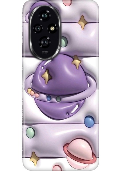 Honor 200 Kılıf Desenli Baskılı Tpu Rubber Kapak 3D Space