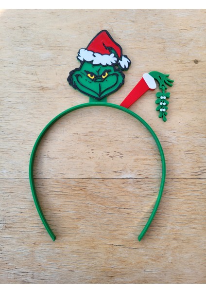 Grinch Temalı Yılbaşı Saç Bandı