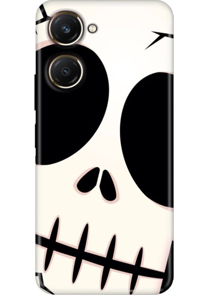 Vivo Y18 Kılıf Desenli Baskılı Tpu Rubber Kapak İSKELET-444