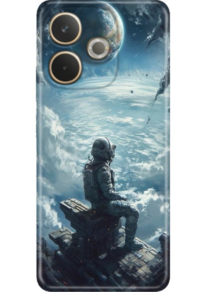 Oppo A5 Pro Kılıf Desenli Baskılı Tpu Rubber Kapak Galaksi Manzara