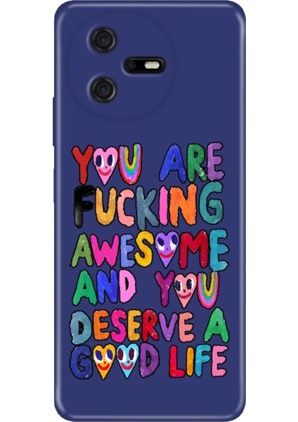 Casper Via A40 Kılıf Desenli Baskılı Tpu Rubber Kapak Deserve