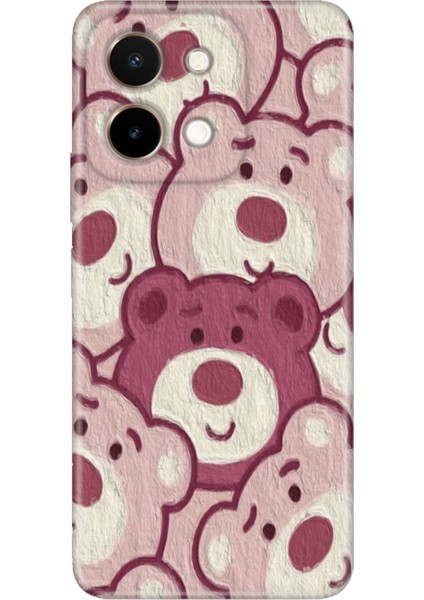 Vivo Y28 Kılıf Desenli Baskılı Tpu Rubber Kapak Ayıcık Pattern