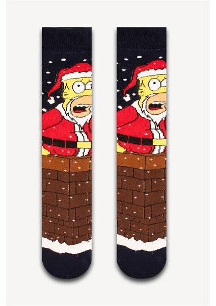 Noel Simpsons Renkli Havlu Çorap