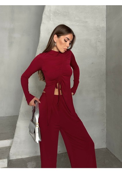 Büzgü Detay Modal Takım Bordo fiyatları