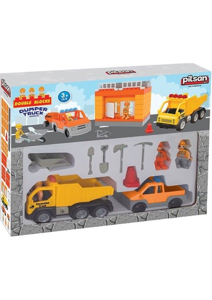 03 612 Double Blocks Inşaat Seti -Pilsan Oyuncak