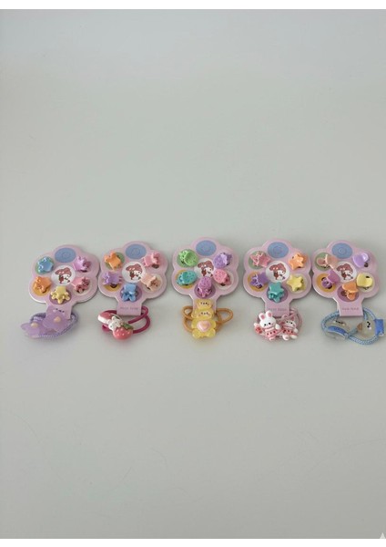 Kız Çocuk Sürpriz Hediye Saç Tokası Kartı (Farklı Renklerde) modelleri