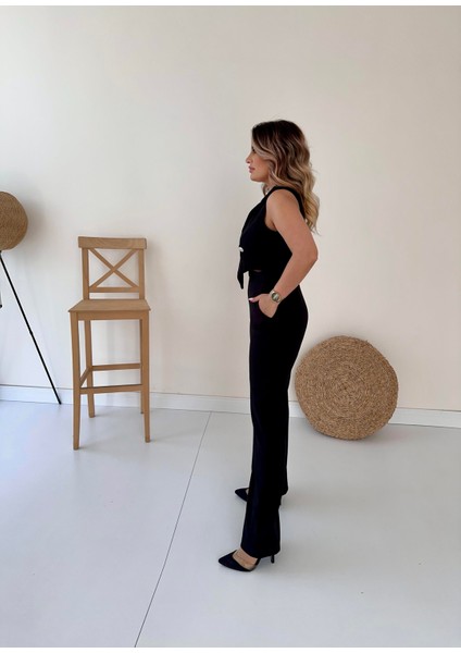 Kruvaze Tasarım Tulum Siyah indirimleri