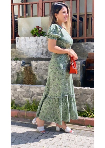 Akasya Viskon Elbise Yeşil modelleri