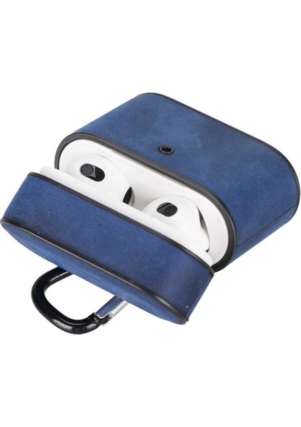 Casquet Apple Airpods 3.nesil Uyumlu Deri Kılıf G21 Mavi fiyatları
