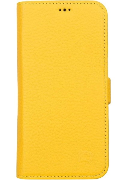 Apple iPhone 13 Uyumlu Deri Cüzdanlı Kılıf Limon Sarı fiyatları
