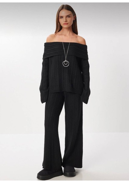 Madonna Yaka Triko Alt Üst Takım (Carmen Kazak-Pantolon) fiyatları