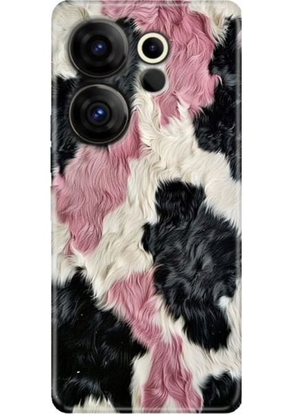 Tecno Camon 20 Premier 5g Kılıf Desenli Baskılı Tpu Rubber Kapak Kıvırcık Kürk