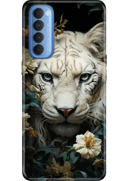 Oppo Reno 4 Pro Kılıf Desenli Baskılı Tpu Rubber Kapak Aslan