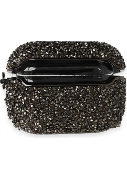 Airpods Pro (1.nesil) Mira Taşlı Kılıf - Siyah