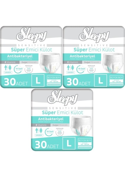 Hasta Bezi Yetişkin Emici Külot L - Büyük - Large 90 Adet (3pk*30)