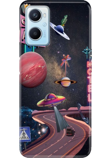 Oppo A96 Kılıf Desenli Baskılı Tpu Rubber Kapak Car Wash