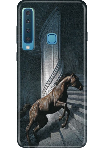 Samsung Galaxy A9 2018 Kılıf Desenli Baskılı Tpu Rubber Kapak Horse