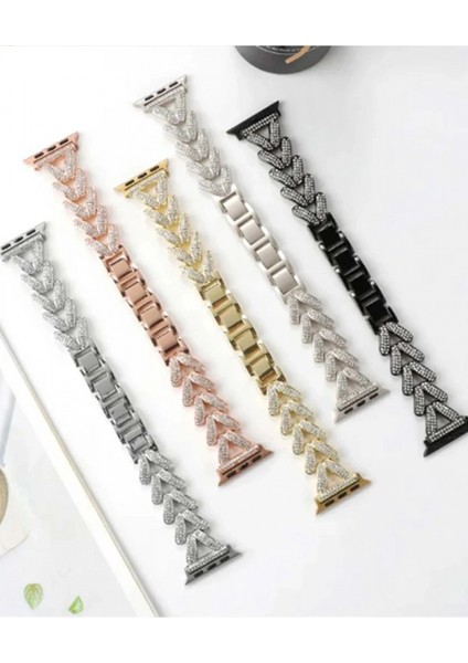 Apple Watch 38MM Node Taşlı Kordon - Siyah fırsatları