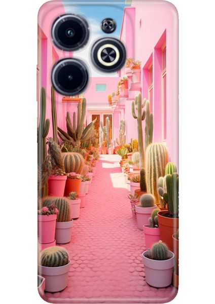 Infinix Hot 40I Kılıf Desenli Baskılı Tpu Rubber Kapak Kaktüs Adası