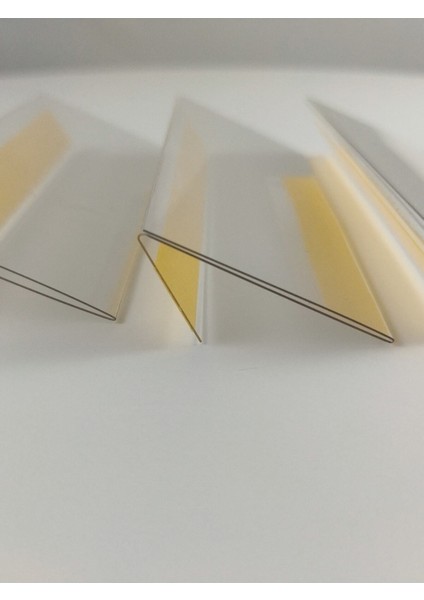 Raf Önü Kendinden Yapışkanlı Etiketlik, Pvc Raf Önü Açılı Plastik Etiketlik 50X100 mm - 50'li Paket