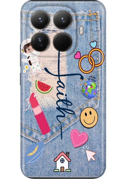 Xiaomi Mi 15T Pro Kılıf Desenli Baskılı Tpu Rubber Kapak Jean