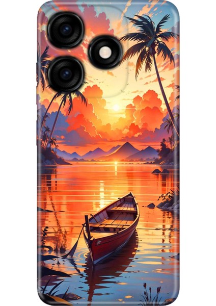 Tecno Spark 10 4g - 10C Kılıf Desenli Baskılı Tpu Rubber Kapak Hadi Tatile