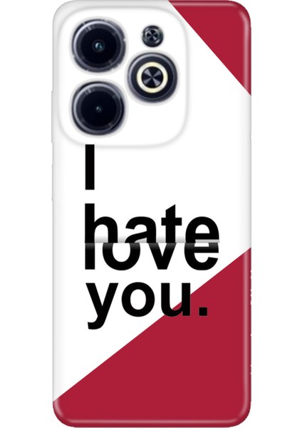 Infinix Hot 40 Pro Kılıf Desenli Baskılı Tpu Rubber Kapak Hate Love