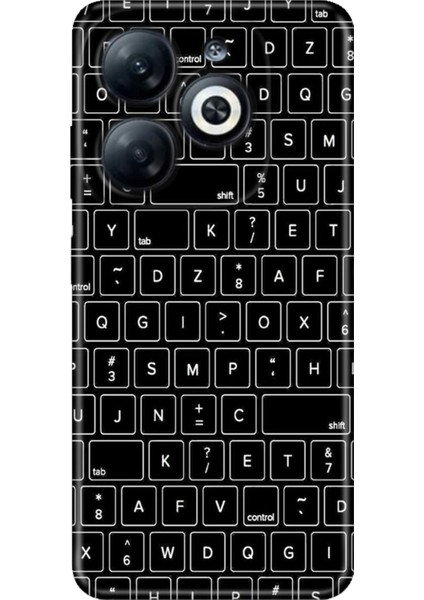 Infinix Smart 8 - 8 Pro Kılıf Desenli Baskılı Tpu Rubber Kapak Klavye