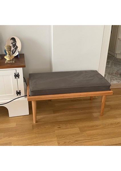 El Yapımı Ahşap Minderli Kayın Ağacı Premium Bench